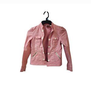 Juicy Couture Pink Denim Jean Jacket Girls Size 10